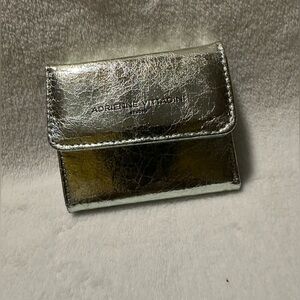 Adrienne Vittadini Metallic Silver Card Holder